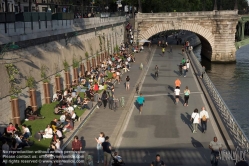 Viennaslide-05307143 Paris, verkehrsberuhigte Seineunfer Berges de Seine - Paris, Pedestrian Zone Banks of River Seine