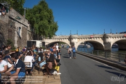 Viennaslide-05307154 Paris, verkehrsberuhigte Seineunfer Berges de Seine - Paris, Pedestrian Zone Banks of River Seine