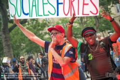 Viennaslide-05309018 Paris, 14.6.2018, Demonstration der SNCF gegen Macron