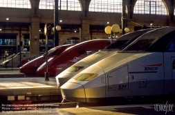 Viennaslide-05309302 Paris, Hochgeschwindigkeitszüge am Gare du Nord - Paris, Bullet Trains at Gare du Nord