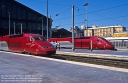 Viennaslide-05309304 Paris, Hochgeschwindigkeitszüge am Gare du Nord - Paris, Bullet Trains at Gare du Nord