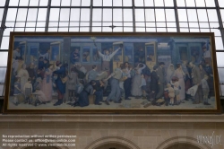 Viennaslide-05309401 Paris, Gare de l'Est, 'Abfahrt der Infanteristen 1914', Albert Herter 1926 (Le Départ des poilus, août 1914)