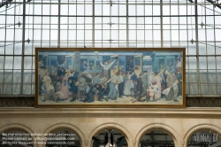 Viennaslide-05309402 Paris, Gare de l'Est, 'Abfahrt der Infanteristen 1914', Albert Herter 1926 (Le Départ des poilus, août 1914)