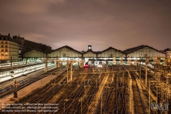 Viennaslide-05309536 Paris, Gare Saint Lazare, Halle bei Nacht