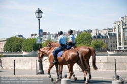 Viennaslide-05310017 Paris, Ile de la Cite, berittene Polizei - Paris, Ile de la Cite, Police on Horses