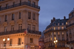 Viennaslide-05311005 Paris, Abend an der Avenue de l'Opera im ersten Arrondisment - Paris, 1er Arrondisment, Evening at the Avenue de l'Opera