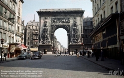 Viennaslide-05320000 Paris, Porte St Denis, historisches Foto // Paris, Porte St Denis, Historic Photo