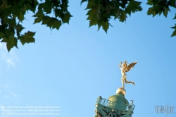 Viennaslide-05321912 Die Julisäule (französisch Colonne de Juillet) ist ein Denkmal auf der Place de la Bastille im 11. Arrondissement von Paris. Sie sollte an die 'drei glorreichen Tage' (27. Juli bis 29. Juli 1830) der Julirevolution im Jahr 1830 erinnern, die in Frankreich zum Sturz von Karl X. und zur Einsetzung des 'Bürgerkönigs' Ludwig Philipp ('Julimonarchie') führte.