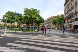 Viennaslide-05322911 Die Place de la Nation ist ein Platz im Osten von Paris an der Grenze zwischen 11. und 12. Arrondissement und dem 44. Quartier Sainte-Marguerite und dem 46. Quartier de Picpus. Er ist einer der größten und wichtigsten Verkehrsknotenpunkte der Stadt. 2019 wurde der verkehrsreduzierte und fußgängerfreundlich gemachte Platz nach dem Umbau eingeweiht.