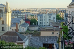 Viennaslide-05328203 Paris, Montmartre, Blick über die Dächer auf Paris