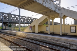 Viennaslide-05333534 Paris, RER Haltestelle Drancy, historische Betonbrücke // Paris, RER Station Drancy, Historic Concrete Bridge