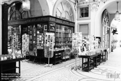 Viennaslide-05341261 Die Galerie Vivienne ist eine überdachte Ladenpassage mit Glasdach aus der ersten Hälfte des 19. Jahrhunderts im 2. Arrondissement in Paris. Die Galerie Vivienne ist ein schützenswertes Denkmal (monument historique). Die Galerie Vivienne wurde 1823 im Auftrag des Präsidenten der Notarkammer Marchoux erbaut. Der Architekt François Jean Delannoy entwarf ein Dekor im neoklassizistischen Stil mit pompeijanischer Malerei, Bodenmosaiken und Spiegel.