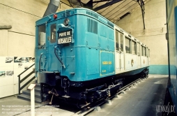 Viennaslide-05351812 Paris, ehemaliges Verkehrsmuseum Saint-Mande, klassischer Sprague-Thomson-Metrowagen - Paris, former Transport Museum Saint-Mande, Sprague-Thomson Metro