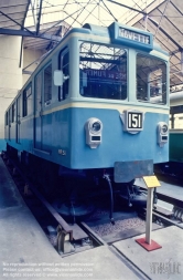 Viennaslide-05351816 Paris, ehemaliges Verkehrsmuseum Saint-Mande, Gummireifenmetro, Prototyp - Paris, former Transport Museum Saint-Mande, Metro on Tyres, Prototype