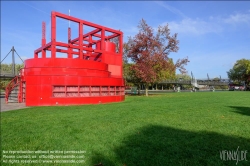 Viennaslide-05362595 Paris, Parc de la Villette, Folie von Bernard Tschumi // Paris, Parc de la Villette, Folie by Bernard Tschumi