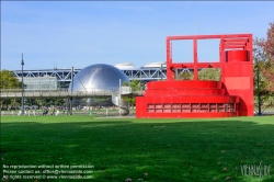 Viennaslide-05362596 Paris, Parc de la Villette, Folie von Bernard Tschumi // Paris, Parc de la Villette, Folie by Bernard Tschumi