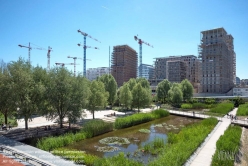 Viennaslide-05367001 Paris, Stadtentwicklungsgebiet Clichy-Batignolles, Park Martin Luther-King - Paris, Development Area Clichy-Batignolles, Parc Martin Luther-King