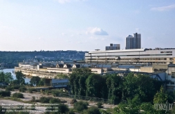 Viennaslide-05368001 Paris, Seine, Ile Seguin, während des größten Teils des 20. Jahrhunderts befand sich auf der Insel Seguin eine Renault-Fabrik, die praktisch die gesamte Insel abdeckte