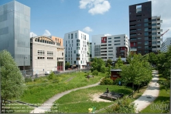 Viennaslide-05369703 Paris, Stadtentwicklungsgebiet Rive Gauche,  Jardin des Grands Moulins - Paris, City Development Project Rive Gauche,  Jardin des Grands Moulins