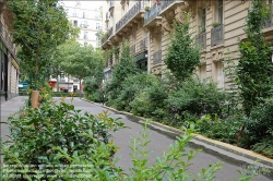 Viennaslide-05380110 Paris, Rue Pierre Haret, Straßenbegrünung // Paris, Rue Pierre Haret, Greening
