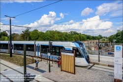 Viennaslide-05383118 Paris, moderne Straßenbahn T13, St-Germain-en-Laye // Paris, Modern Tramway T13, St-Germain-en-Laye