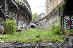 Viennaslide-05387046 Der Chemin de Fer de Petite Ceinture (Kleine Ringbahn) war eine 32 Kilometer lange, Paris umrundende Eisenbahnstrecke, die ab 1852 die in der Stadt gelegenen Endbahnhöfe miteinander verband. Sie verlief innerhalb der Stadtgrenze weitgehend entlang der Thiersschen Stadtbefestigung, einer Mitte des 19. Jahrhunderts errichteten Verteidigungsanlage, da sie auch militärischen Zwecken dienen sollte. Seit 1934 großenteils stillgelegt, sind ihre reichlich verbliebenen Gleise und Bahnhöfe seit Jahrzehnten Gegenstand von Debatten über Bebauung oder Bewahrung.