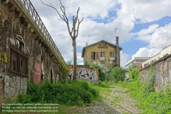 Viennaslide-05387049 Der Chemin de Fer de Petite Ceinture (Kleine Ringbahn) war eine 32 Kilometer lange, Paris umrundende Eisenbahnstrecke, die ab 1852 die in der Stadt gelegenen Endbahnhöfe miteinander verband. Sie verlief innerhalb der Stadtgrenze weitgehend entlang der Thiersschen Stadtbefestigung, einer Mitte des 19. Jahrhunderts errichteten Verteidigungsanlage, da sie auch militärischen Zwecken dienen sollte. Seit 1934 großenteils stillgelegt, sind ihre reichlich verbliebenen Gleise und Bahnhöfe seit Jahrzehnten Gegenstand von Debatten über Bebauung oder Bewahrung.