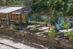 Viennaslide-05387502 Paris, Gemeinschaftsgarten im ehemaligen Bahnhof Ornano - Paris, Urban Gardening near former Train Station Ornano