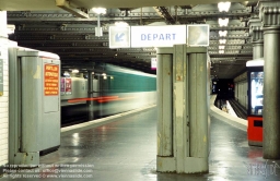 Viennaslide-05389513 Paris, Metro, Porte d'Orleans, 'Portillon Automatique', ehemalige Zugangssperren