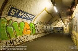 Viennaslide-05389628 Paris, Metro, aufgelassene Station St. Martin - Paris, Metro, abandoned St. Martin Station