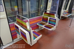 Viennaslide-05389720 Paris, moderner Metrozug, Type MP 05 innen // Paris, Interior of a Modern Metro Train, Type MP 05