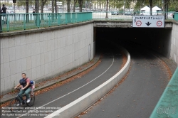 Viennaslide-05390084 Paris, Radweg auf einer ehemaligen Autostraße // Paris, Cycle Path on a former Highway