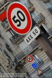 Viennaslide-05390087 Paris, Geschwindigkeitsbegrenzung 30 und 50 // Paris, Speed Restriction Sign 50 and 30