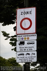 Viennaslide-05390115 Paris, Verkehrszeichen Umweltzone // Paris, Traffic Sign Low emission zone