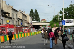 Viennaslide-05391001 Paris, Straßenbahn, Baustelle der Verlängerung der Linie T1 in St.Denis