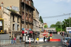 Viennaslide-05391002 Paris, Straßenbahn, Baustelle der Verlängerung der Linie T1 in St.Denis