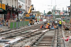 Viennaslide-05391004 Paris, Straßenbahnbaustelle in Saint-Denis - Paris, Tramway Construction in Saint-Denis