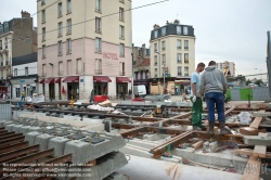 Viennaslide-05391007 Paris, Straßenbahnbaustelle in Saint-Denis - Paris, Tramway Construction in Saint-Denis
