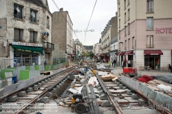 Viennaslide-05391008 Paris, Straßenbahnbaustelle in Saint-Denis - Paris, Tramway Construction in Saint-Denis