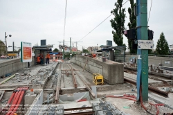 Viennaslide-05391010 Paris, Straßenbahnbaustelle in Saint-Denis - Paris, Tramway Construction in Saint-Denis