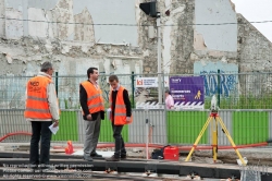 Viennaslide-05391013 Paris, Straßenbahnbaustelle in Saint-Denis - Paris, Tramway Construction in Saint-Denis