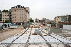 Viennaslide-05391015 Paris, Straßenbahnbaustelle in Saint-Denis - Paris, Tramway Construction in Saint-Denis