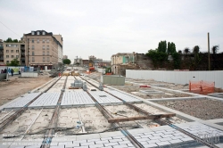 Viennaslide-05391016 Paris, Straßenbahnbaustelle in Saint-Denis - Paris, Tramway Construction in Saint-Denis