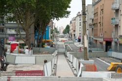 Viennaslide-05391022 Paris, Straßenbahnbaustelle in Saint-Denis - Paris, Tramway Construction in Saint-Denis