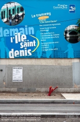 Viennaslide-05391023 Paris, Straßenbahnbaustelle in Saint-Denis - Paris, Tramway Construction in Saint-Denis