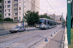 Viennaslide-05391104 Paris, moderne Straßenbahn T1 - Paris, Modern Tramway T1
