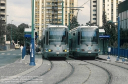 Viennaslide-05391114 Paris, moderne Straßenbahn T1 - Paris, Modern Tramway T1