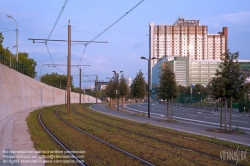 Viennaslide-05392220 Paris, Straßenbahn, Kräuter als Bepflanzung von Straßenbahngleisen - Paris, Tramway, Herbs as Plantation between Tramway Tracks