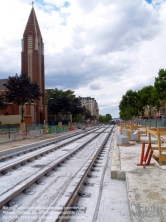 Viennaslide-05393036 Paris, Bau der Tramway Linie T3 - Paris, Construction of Modern Tramway Line T3