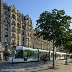 Viennaslide-05393289 Paris, moderne Straßenbahnlinie T3, Porte de Vincennes // Paris, modern Tramway Line T3, Porte de Vincennes
